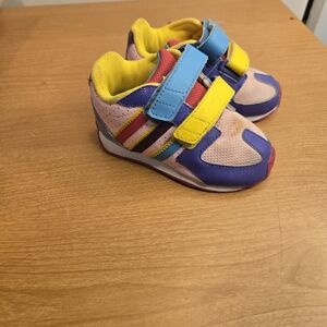 adidas Kids Sneakers with Blue and Yellow Straps